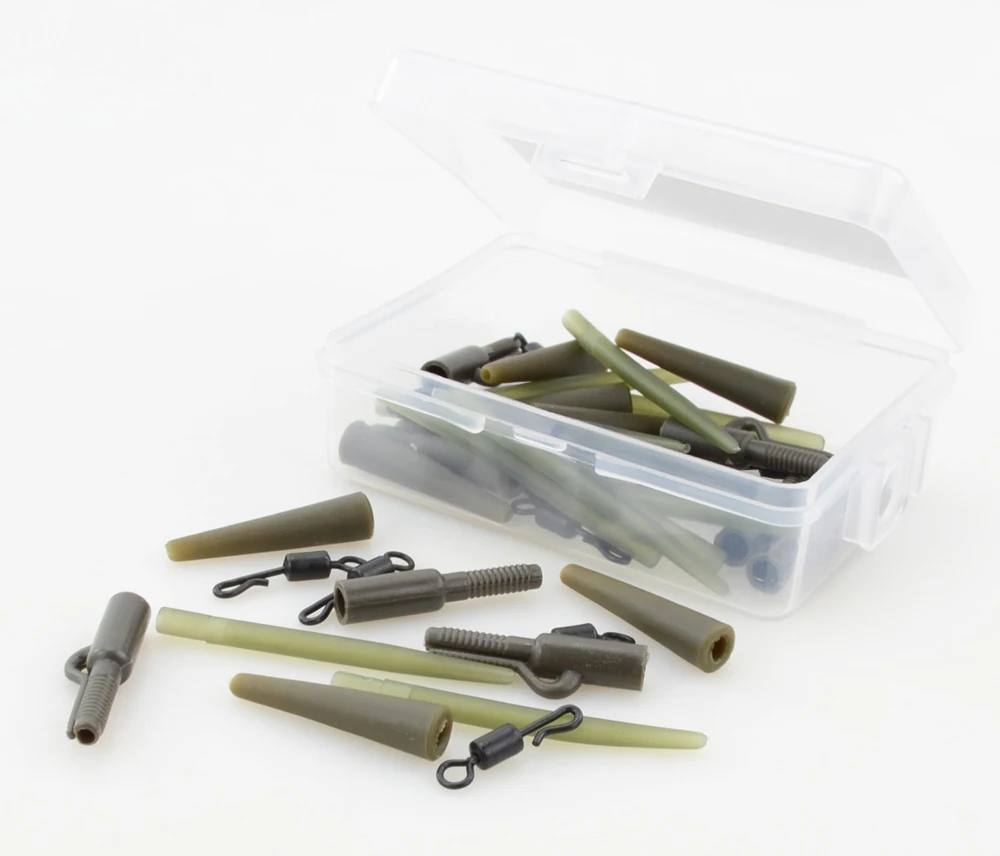 10Set Karpfen Angeln Rig Kit Angeln Swivel Snaps Sicherheit Blei Clips Angeln Hubschrauber Rig Haken Sleeve Angeln Zubehör M6 – Detail 6