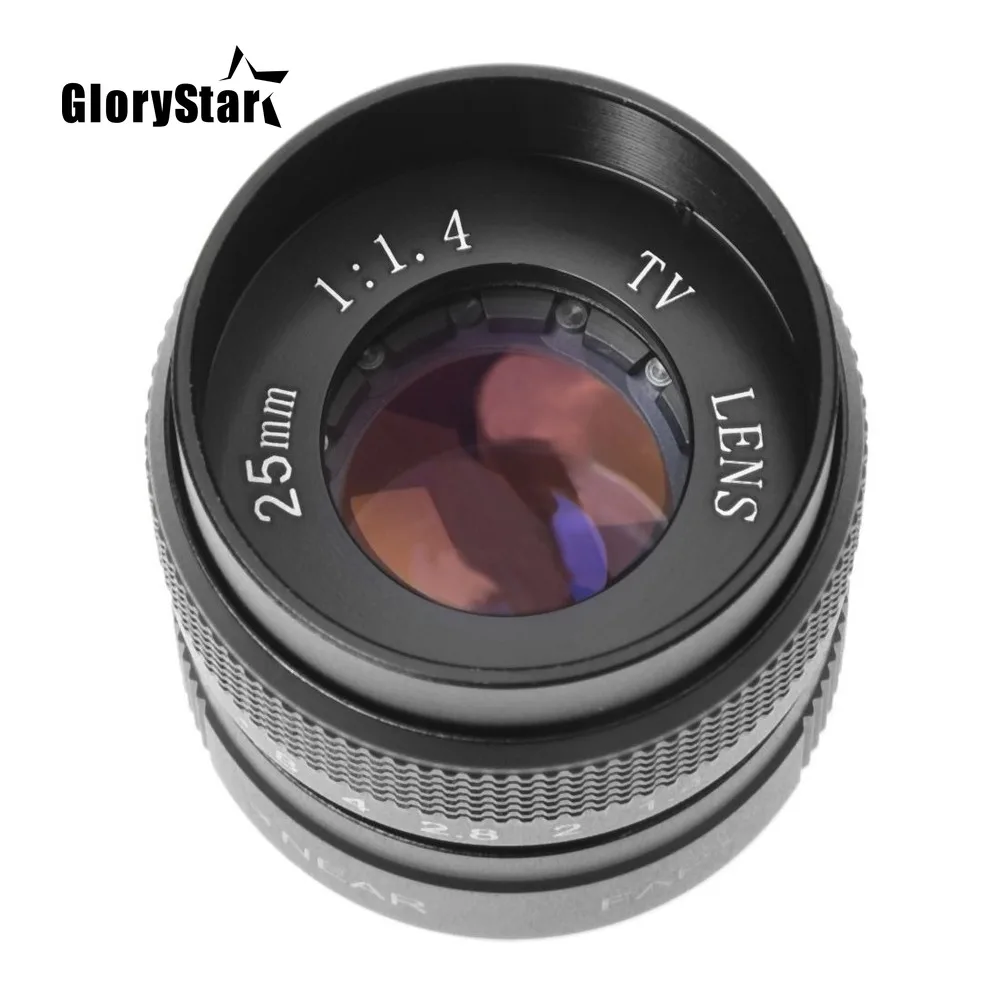 Объектив C-Moun для телевизора 25 мм f/1 4 дюйма камер с-Mount sony nikon canon pentax fuji m4/3 nx |