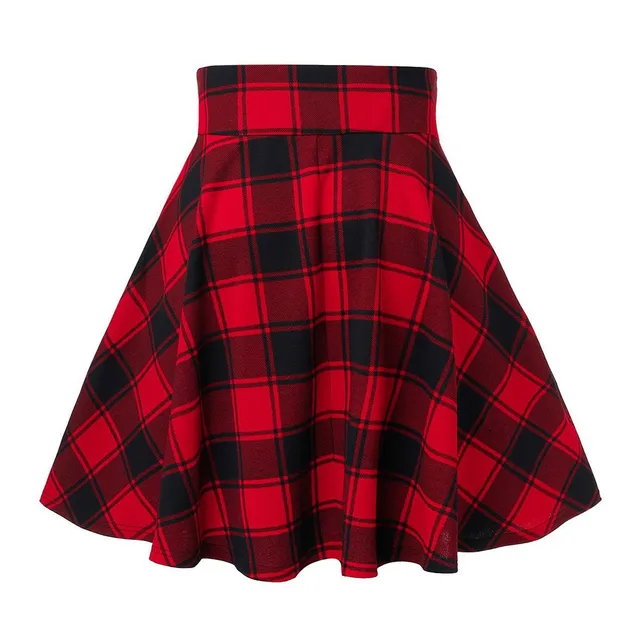 Gothic Punk Harajuku Women Plaid Print Skirt Lace Up Hip Hop Winter Casual Green Grey Red Plaid Pleated Woolen Skater Punk 2021 Skirts Women's Apparel Women's Bottoms color: Green|Red|White