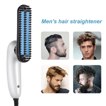 

Male Hair Straightener Combs Electric Foldable Mini Hair Comb Beard Comb Styling Tools For Men