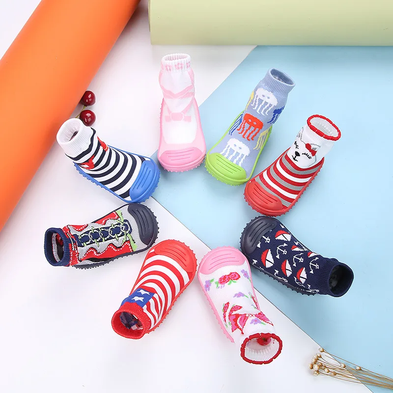 

INS Celebrity Style Anti-slip Children Soft-Soled Shoes Baby Indoor Shoes Outdoor Rubber Sole CHILDREN'S Shoes Toddler Shoes Com