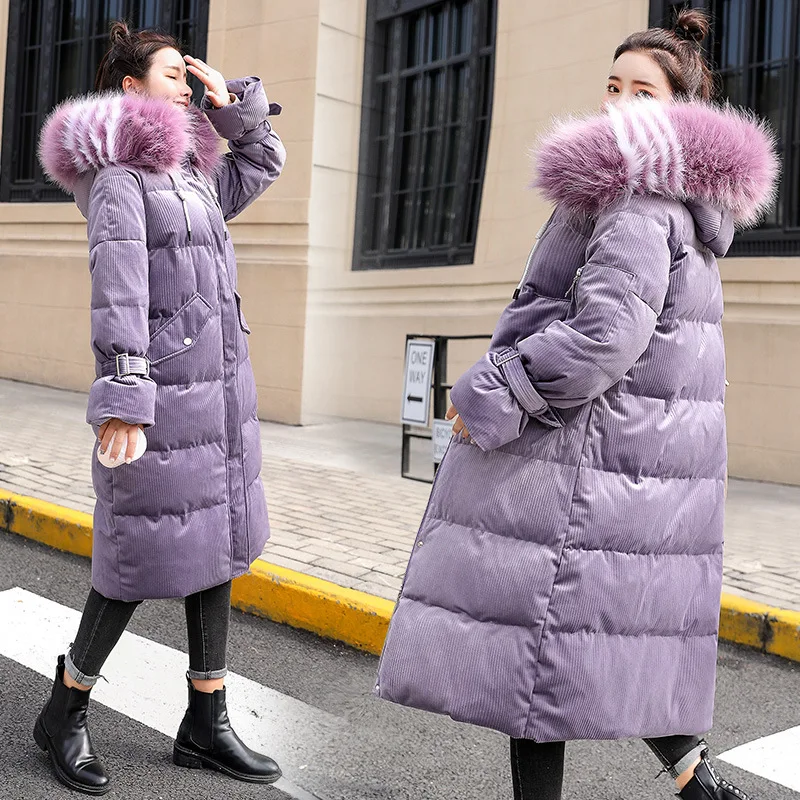 

2018 Winter New Style WOMEN'S Dress Winter Korean-style Versatile Mid-length over-the-Knee Cotton Overcoat INS Cotton Coat Cotto