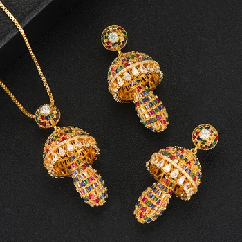 

GODKI Luxury Water Drop Cubic Zircon Nigerian Necklace Earring Jewelry Sets For Women Wedding Indian Dubai Bridal Jewelry Sets