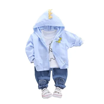 

Children Cotton Clothes Spring Autumn Baby Boy Girl Print T Shirts Hooded Pants 3Pcs/sets Infant Kids Fashion Toddler Tracksuits