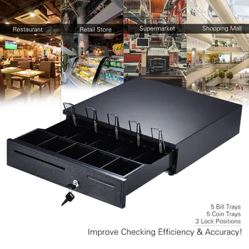

Electronic Cash Drawer Box Cash register box money box for pos Case Storage 5 Bill 5 Money box