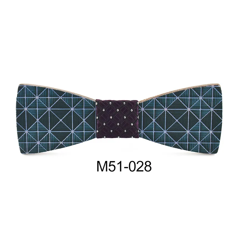 Wood Bowtie Мужской женский геометрический резной деревянный галстук-платок с бантом элегантная крутая Свадебная деловая Вечеринка узор в горошек PU Бабочка галстук-бабочка - Цвет: Wood Bowtie