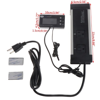 

OOTDTY LCD Reptile Digital Repile Thermostat Temperature Control Heat Cool US EU Plug Dropshipping 63HF