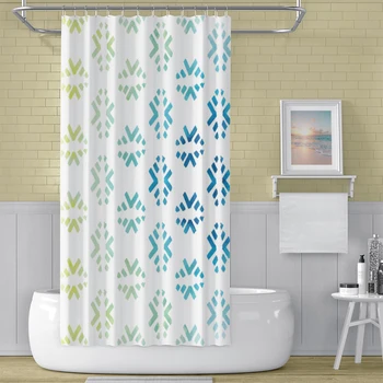 

Geometric pattern Waterproof Shower Curtain Fabric Toilet Partition Bathroom Curtain Bath Curtain for Bathroom Home Decor