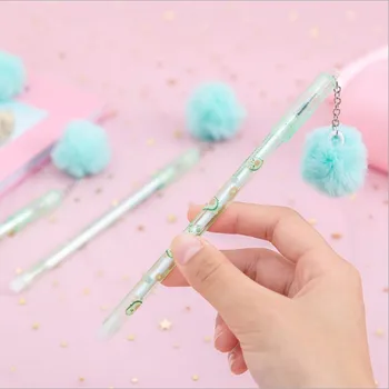 

4pcs/lot Cute Kawaii Fruit Toy For Children Blue Soft Ball Pendant Avocado Gel Pen School Supply Gift