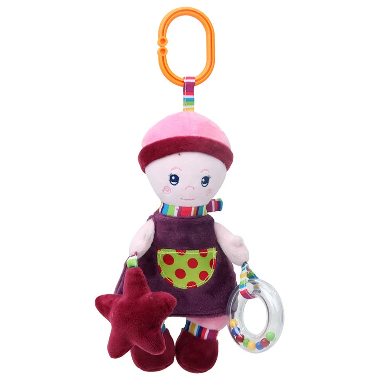 High Quality Cute Figurine Doll Pacify Doll Pendant Infant Plush Distorting Mirror Ring Circle Toy