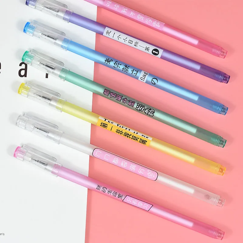 

12pcs Hot sales gel pen 0.5mm cute pen novelty stationery kawaii pen student cute black signature pen kawaii school provide