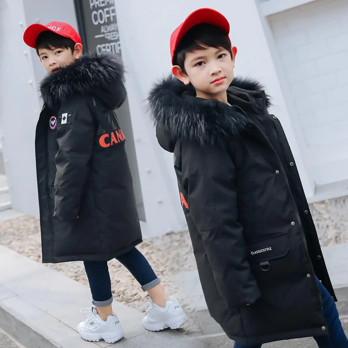 

2018 new children down jacket and long sections Korean boy thick winter coat big virgin Down yrf