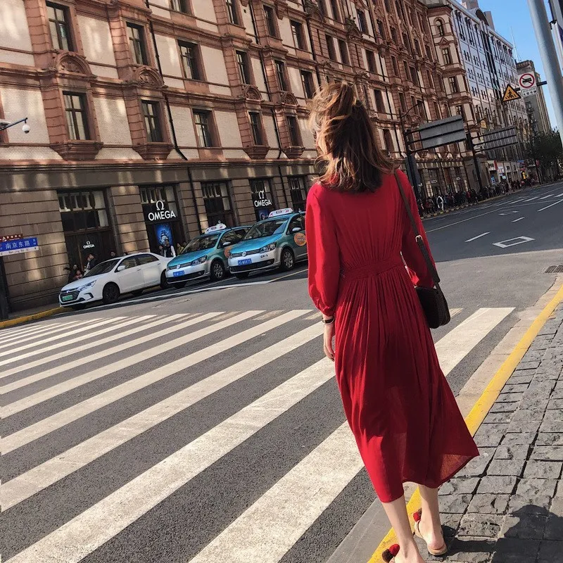 Лето 2019 г. для женщин Модный Фонарь рукавом Boho платье повседневное V образным вырезом Пояса Длинные платья вышивка цветочный пляжное