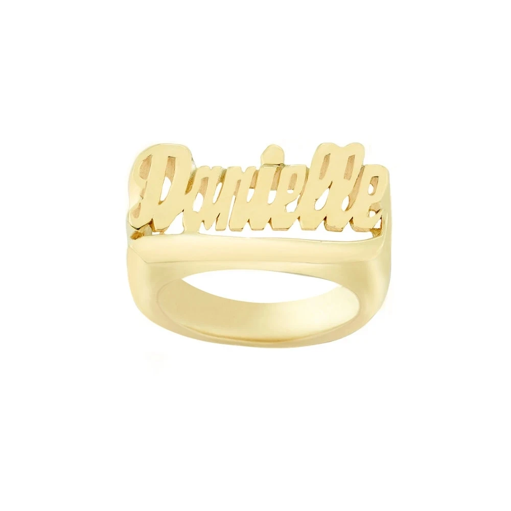 Personalized Name Rings Gothic Name Rings For Women Men Customized 3D Name Rings Stainless Steel HipHop Punk Style Jewelry Gift