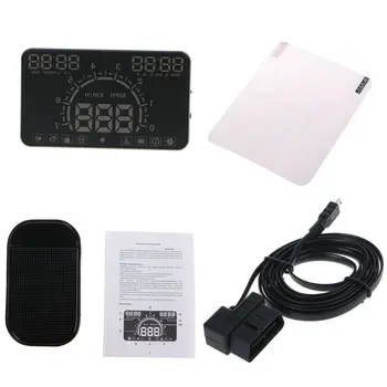 

E350 5.8" Screen HUD Car Head Up Display Engine Fault Fuel Alarm Speedometer