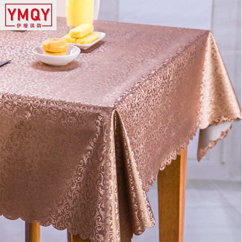 YMQY, роскошная, водонепроницаемая, анти-Горячая, масляная скатерть, жаккардовая, с цветочным принтом, скатерть, узор, проверенная, прямоугольная, круглая, украшение