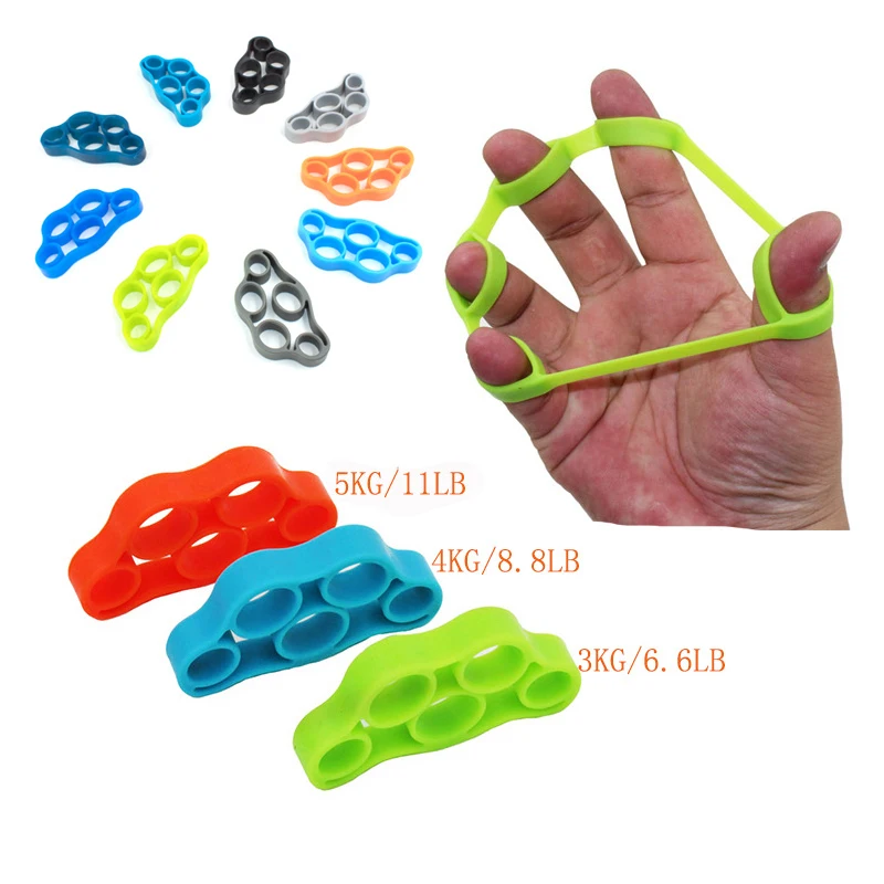 1Pcs Finger Gripper Strength Trainer Outdoor Slim Fitness Tools Resistance Band Hand Grip Wrist Flexible Exercise Accessories | Спорт и