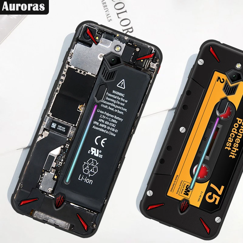 Auroras Phone Case For ZTE Nubia Red Magic 3S All Protection Soft Retro Camera Gamepad Pattern Cover RedMagic | Мобильные телефоны