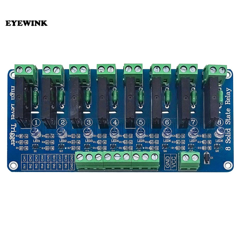 Dc 5v/12v/24v 8 Channel Ssr Solid State Relay Module Board For Arduino ...