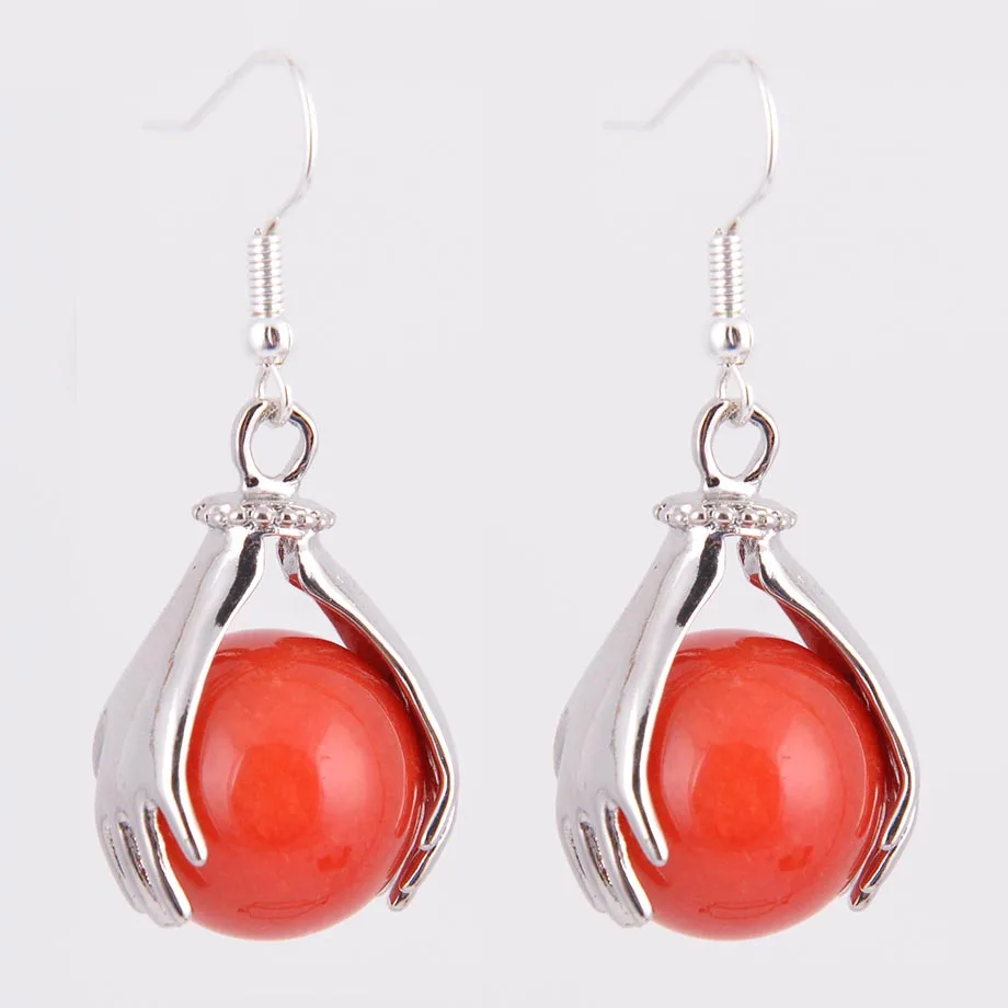 Круглые бусины из оникса под тигровый глаз лазурит опал серьги шарики для рук