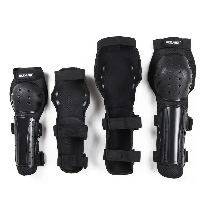 

4pcs/set Bicycle Racing Knee Pads Protective Guards Armor Gear PE Skateboarding Protector set Elbow Knee Arm