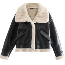 

Withered Winter Coat Women Ins Fashion Blogger Vintage Artificial Fur Fleece Warm Leather Jacket Women Oversize Parka Coat Women