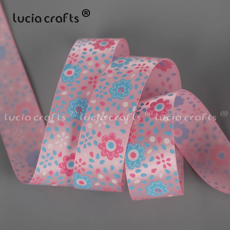 Style 27 25mm 1 ярд Печатный розовый корсаж атласная органза ленты точка сетка лента кружева DIY лук Ремесло швейная одежда свадебное украшение 040044140 - Цвет: Style 27 25mm