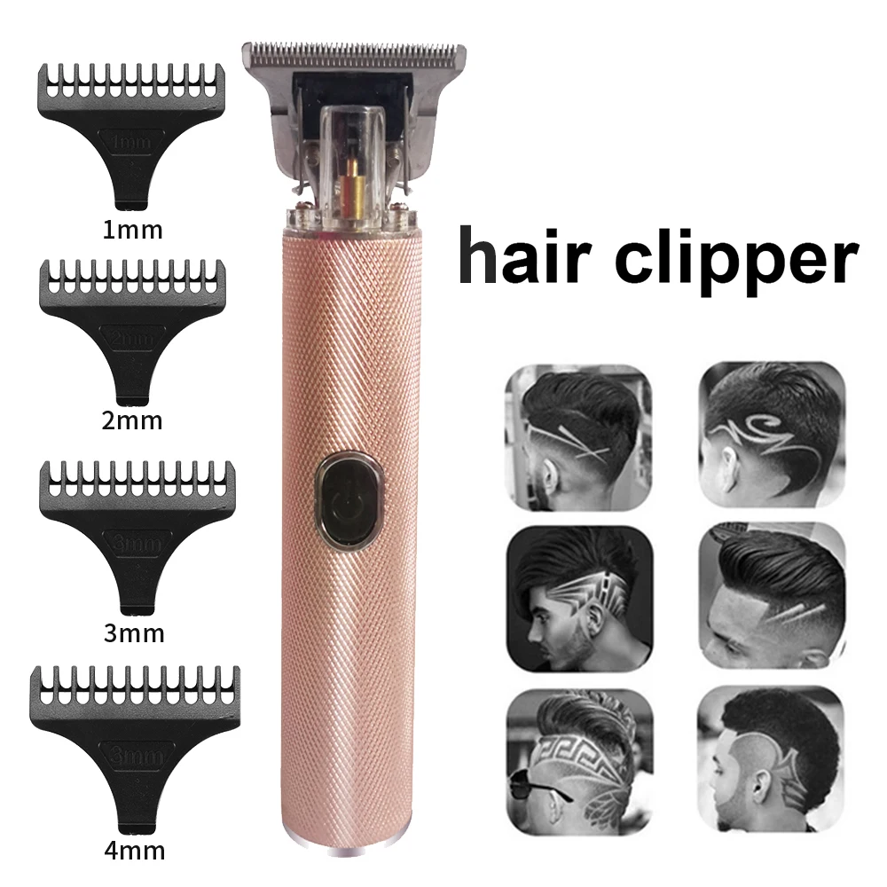 Máquina de Cortar Aparador de Barba sem Fio Cortador de Cabelo Cortador de Barbear Mais Novo T-outliner Cabelo 0mm Homens Barbeador Elétrico Recarregável 2022 2 High Quality Eletrodomésticos