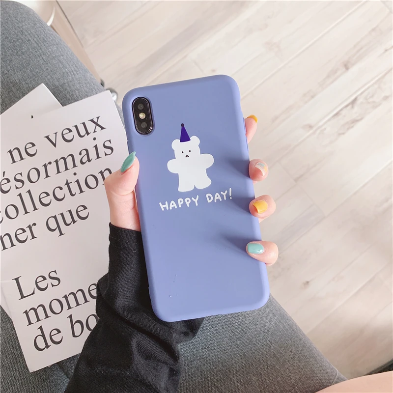 

Christmas we bare bear phone case candy bear cover for iphone XR X XS MAX soft tpu cartoon fundas for iphone 7 6 6s 8 plus back