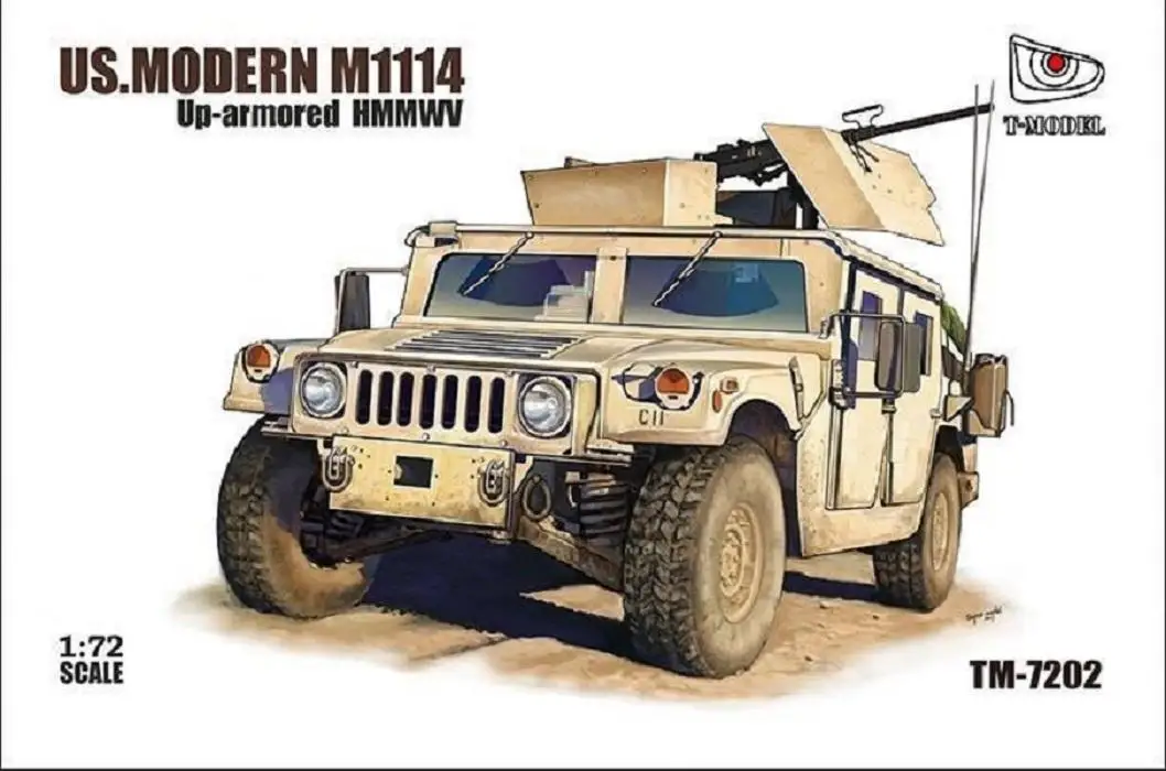 

Модель T-Model 1/72 TM-7202 US Modern M1114 Up-Бронированная модель HMMWV w/GPK