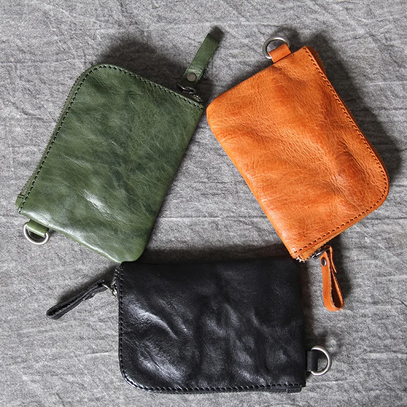 Винтажный Мужской держатель для карт из натуральной кожи с зажимом Oxhide