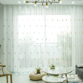 

Versatile and Fresh Three-Dimensional Screen Curtain Embroidered Diamond Yarn Living Room Bedroom Window Product Customization