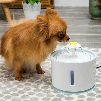 

2.4L USB Automatic Cat Water Fountain LED Night Light For Cats Dogs Pets Water Dispenser Large Spring Cat Drinking Filter Bowl