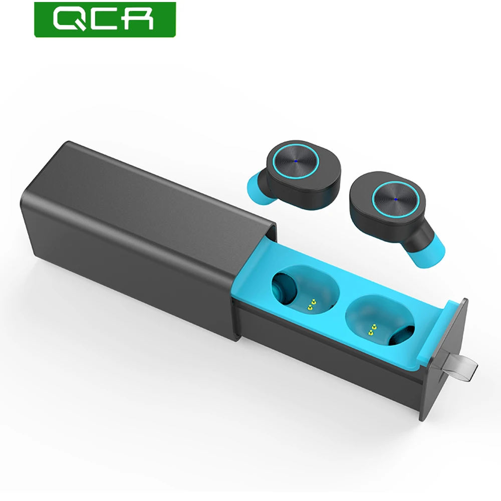 Беспроводные Bluetooth наушники QCR TWS спортивные лучшие беспроводные с микрофоном