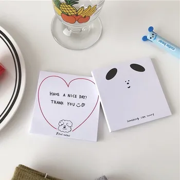 

50Sheets/Pack Kawaii Korean INS Cute Curling Dog Memo Pad N Times Sticky Notes Portable Notepad School Office Supply Stationery