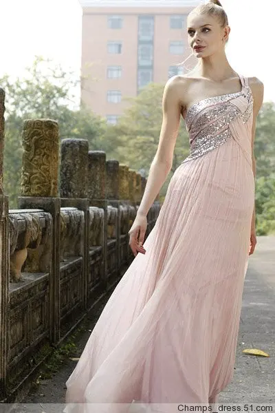 Robe de soiree, макси, новинка, хит, сексуальное, на одно плечо, vestidos formales, длинное, розовое, шифоновое, серебряное, свадебные платья, расшитые блестками