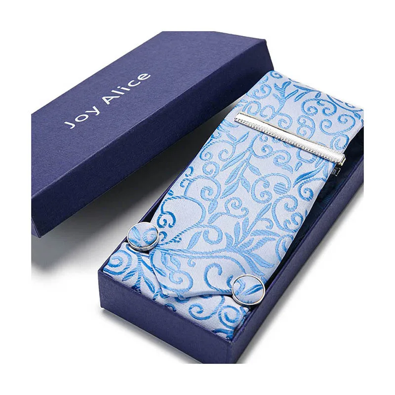 

Top grade 65 Colors Festive Present Woven Silk Tie Handkerchief Cufflink Set Necktie Box Sliver Dropshipping Fit Group