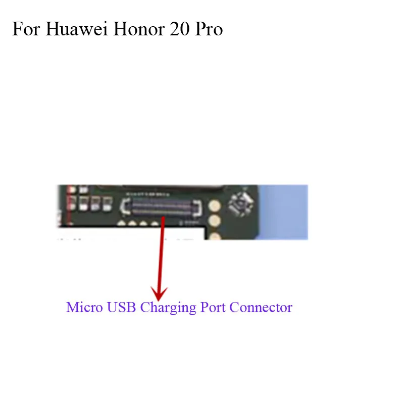 

2PCS For Huawei Honor 20 pro Dock Connector Honor20 pro Micro USB Charging Port FPC connector For Huawei honor 20pro