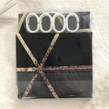 

Hanging Digital Printing Geometric Grid Ombre Drape Waterproof Machine Washable Polyester Soft Bath Decor Shower Curtain