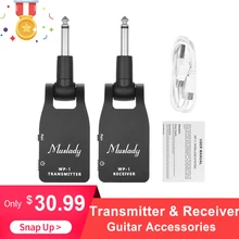 Muslady 2,4G Беспроводная гитарная система передатчик и приемник Встроенная перезаряжаемая литиевая батарея 30 м дальность передачи