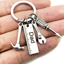 Папа, брелки для ключей, творческий Молот отвертка брелок "гаечный ключ" декоративная сумочка Tassel подвесной Father's Day Подарки