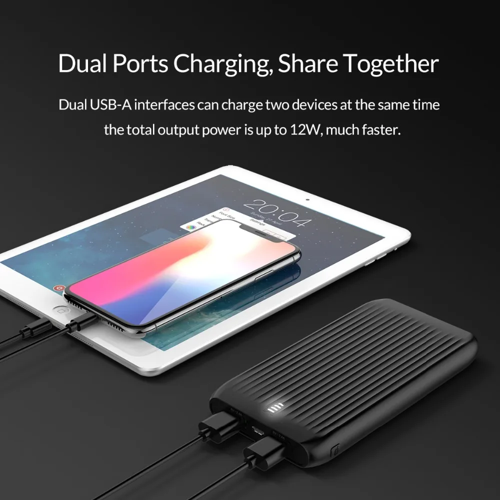 ORICO 20000 мАч Быстрая зарядка USB внешний аккумулятор для iPhone X 8 7 6 samsung S7 Edg Xiaomi Внешний аккумулятор зарядное устройство