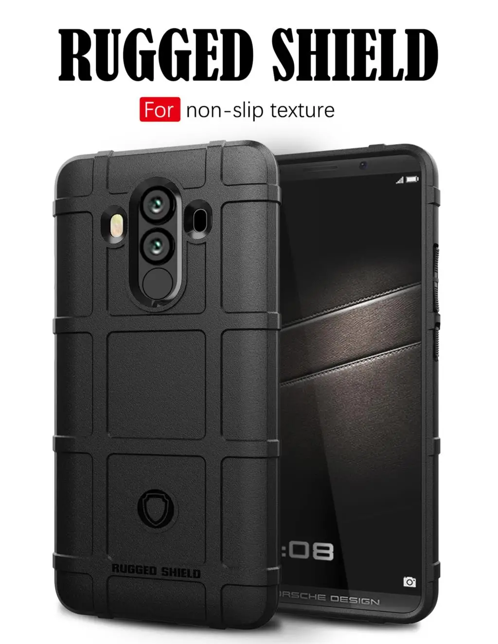 Противоударный чехол для Huawei Mate 10 Porsche дизайн с защитой от царапин углеродное волокно чехол 6,0 дюймов