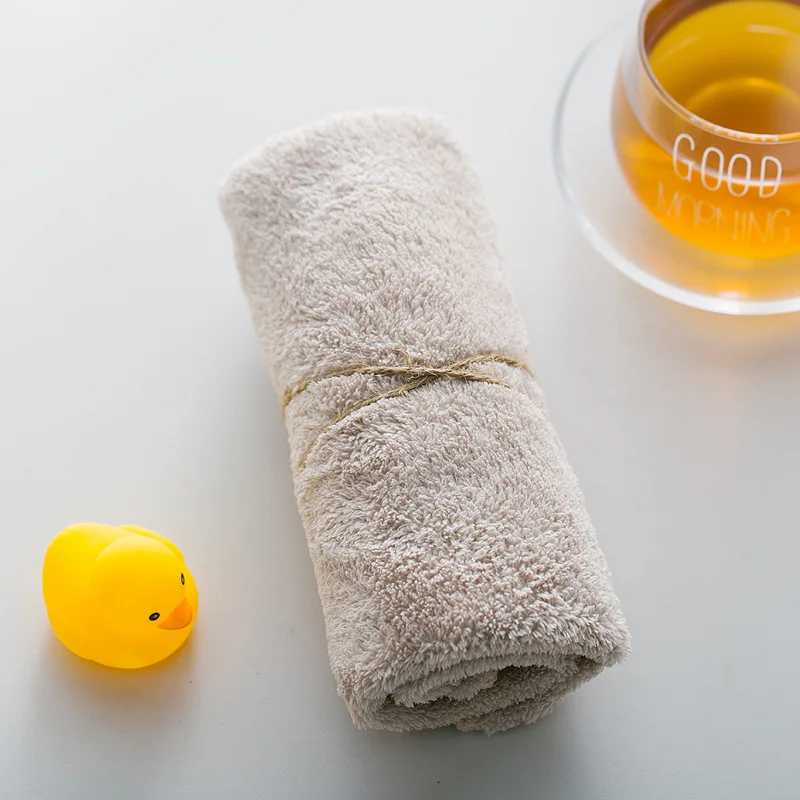 Yaapeet 5pcs 36x75cm Face Towel Water Absorption Solid colors Shower Bathroom Square Handkerchief Baby Bath Cotton Washcloth