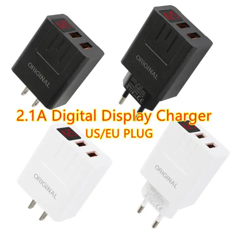 Зарядное устройство с 2 мя USB портами 5 В 1 А|Зарядные устройства| |
