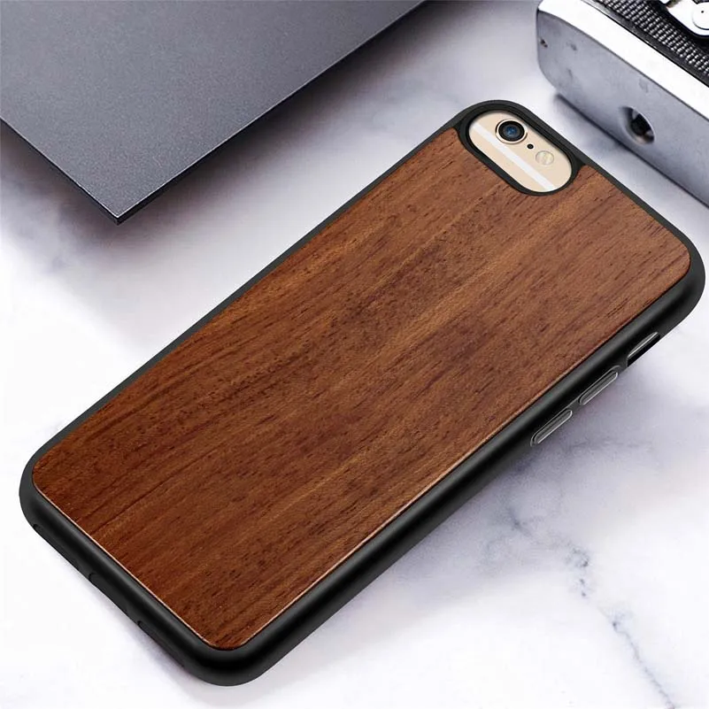 Ореховый бамбук Palisander Вишневое Дерево чехол для телефона для IPhone 6 6S 7 8 Plus 11 Pro Max X XS Mar XR