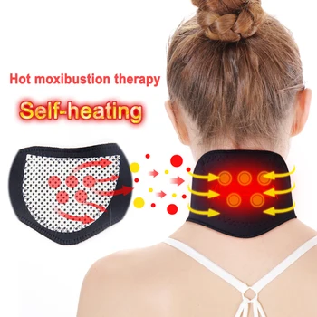 

1 Piece Self-heating Tourmaline Neck Magnetic Therapy Support Tourmaline Belt Wrap Brace Pain Relief Neck Massager Products