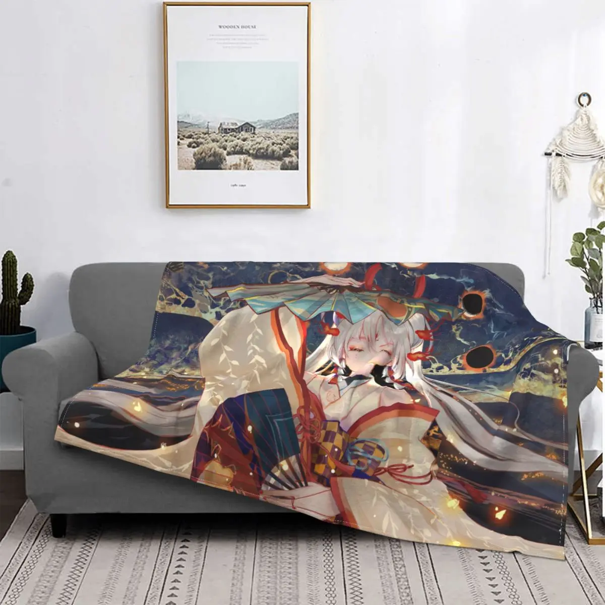 Игровое одеяло Young Onmyouji флисовое весеннее/осеннее аниме Onmyoji многофункциональное