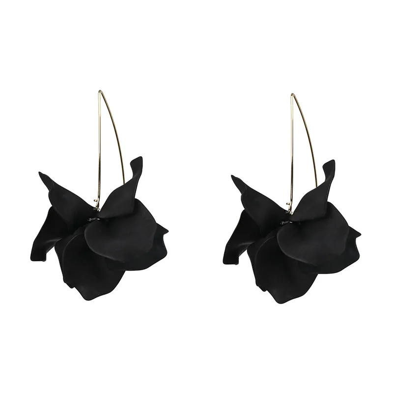 Jujia модные черные шикарные серьги в форме капель из бисера большие серьги для женщин Brincos массивные ювелирные изделия Pendientes
