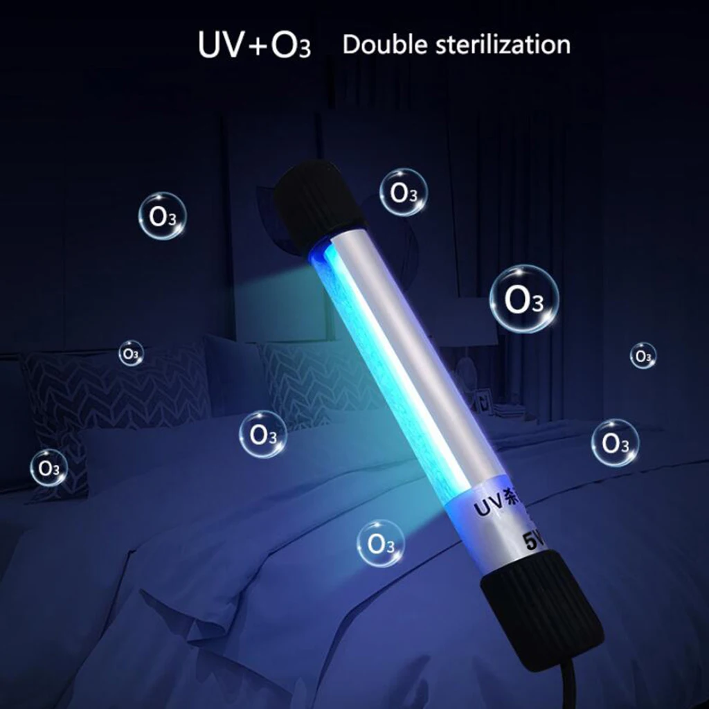 5W UVC Handheld Ultraviolet Light UV Sanitizer Wand Sanitizer Stick Disinfection for Home Office Toilet Car